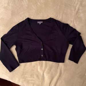 ModCloth Cropped Cardigan - Navy